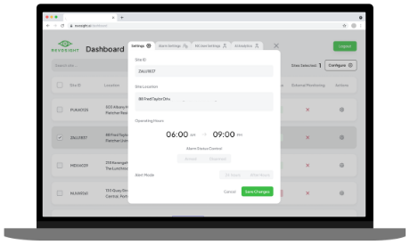 RevoSight dashboard on laptop